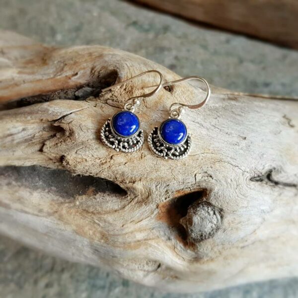 Boucles d'oreilles indiennes en lapis lazuli