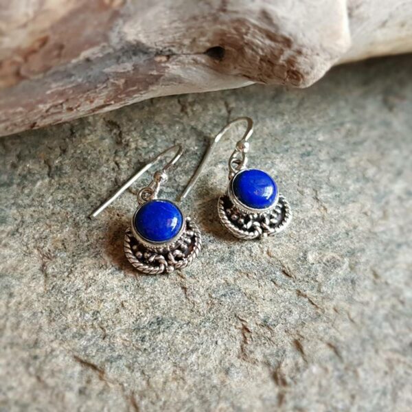 Boucles d'oreilles indiennes en lapis lazuli