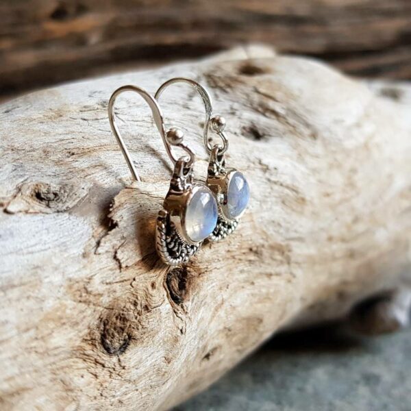 Indian moonstone earrings