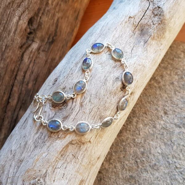 Bracciale labradorite in argento