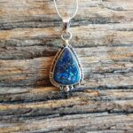 Pendentif azurite argent