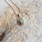 Pendentif turquoise naturelle TIBET