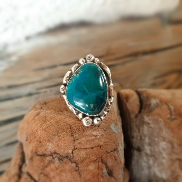 BOHEME sølv chrysocolla ring