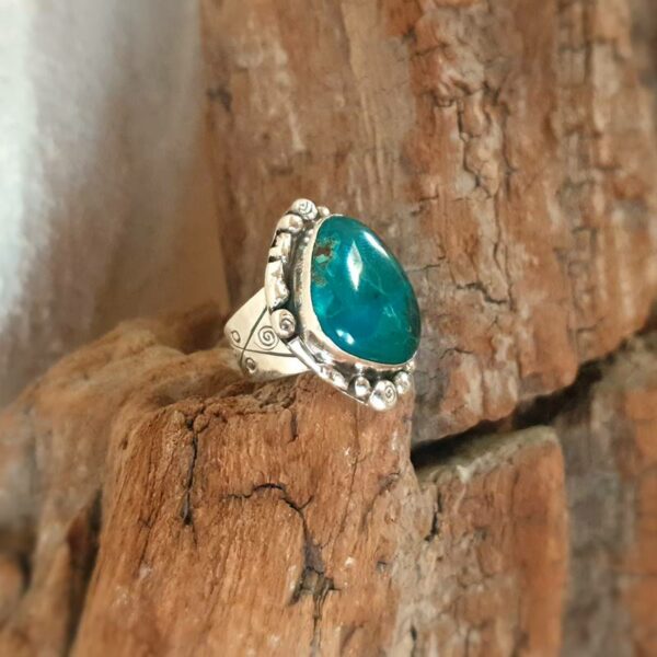 BOHEME sølv chrysocolla ring