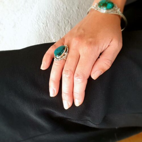 Bague chrysocolle argent BOHEME