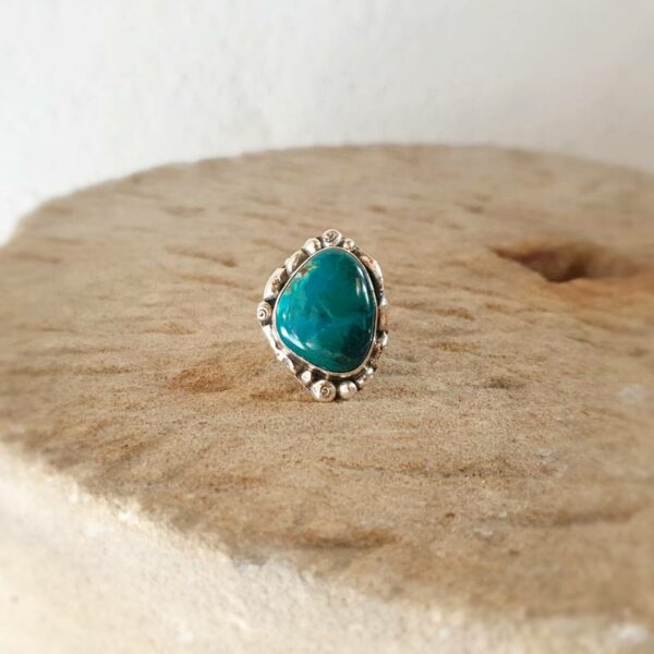 BOHEME sølv chrysocolla ring