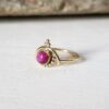 NYDRI Golden Indian Ruby Ring