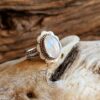 Bague pierre de lune argent FLEUR
