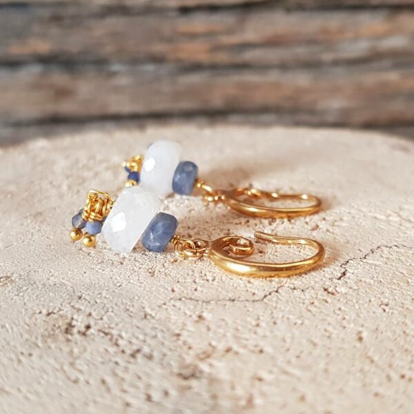 OCEAN sodalite and moonstone earrings
