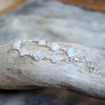 Bracelet pierre de lune argent ajustable