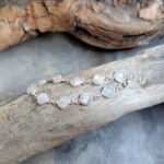 Bracelet pierre de lune argent ajustable