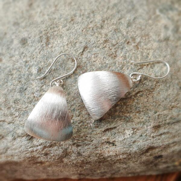 Boucles d'oreilles en argent brossé