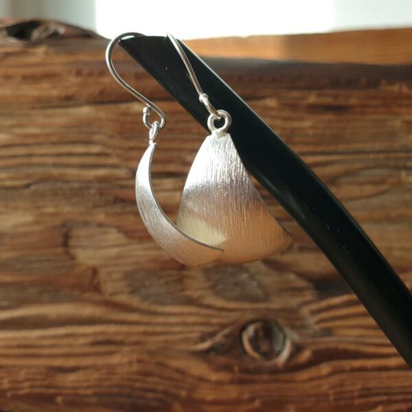 Boucles d'oreilles en argent brossé