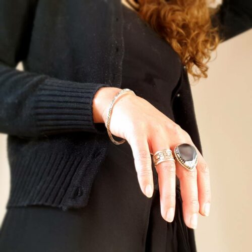 Bracelet fin en argent ETHNIC
