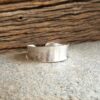 Ribbed silver bangle