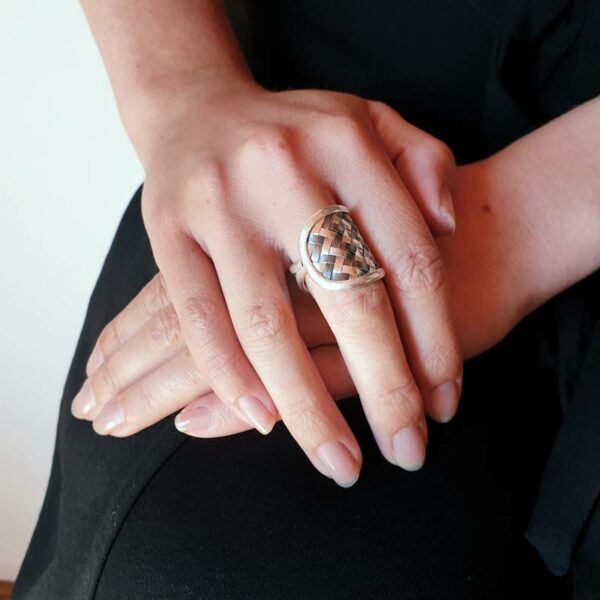 KAREN braided silver ring