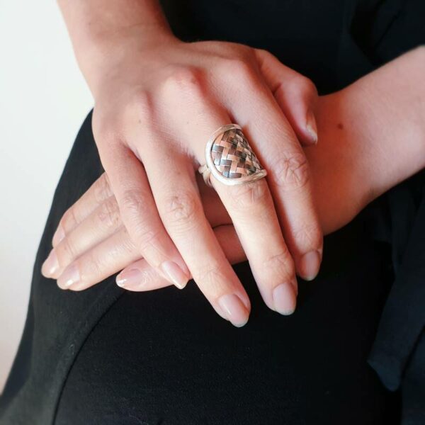 KAREN braided silver ring