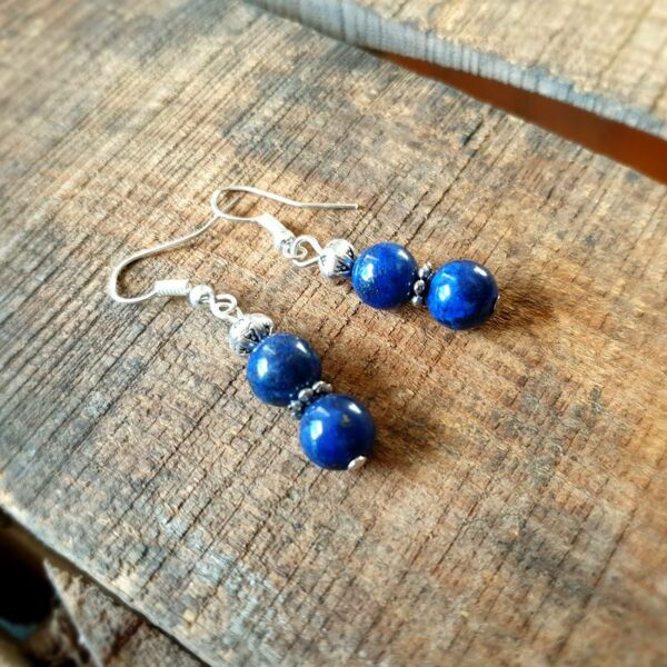 Boucles d'oreilles lapis lazuli AFGHANE