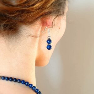 Boucles d'oreilles lapis lazuli AFGHANE