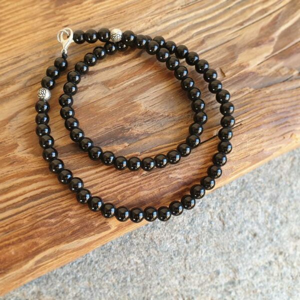 Kvinnors svart onyx halsband YOKO