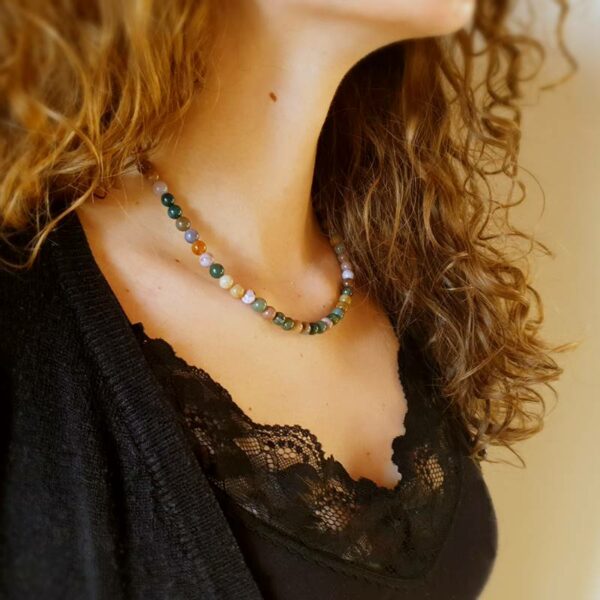 Collar de piedra natural jaspe NATURE