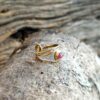 Indian ruby ​​golden ring AGA