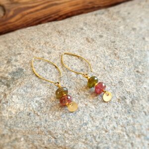 Multicolor tourmaline earrings