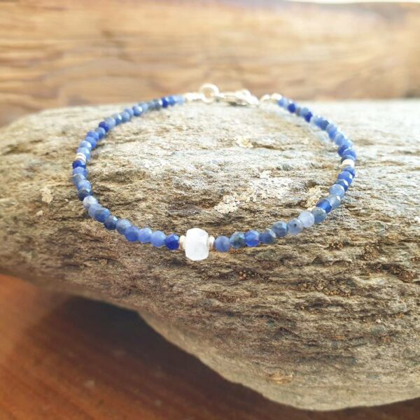 Bracelet fin en sodalite et argent OCEAN