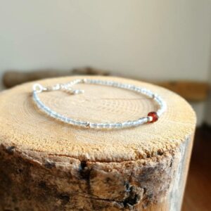 Bracciale in argento labradorite sfaccettato