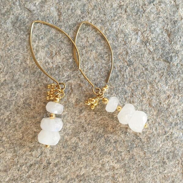 BOHO moonstone earrings