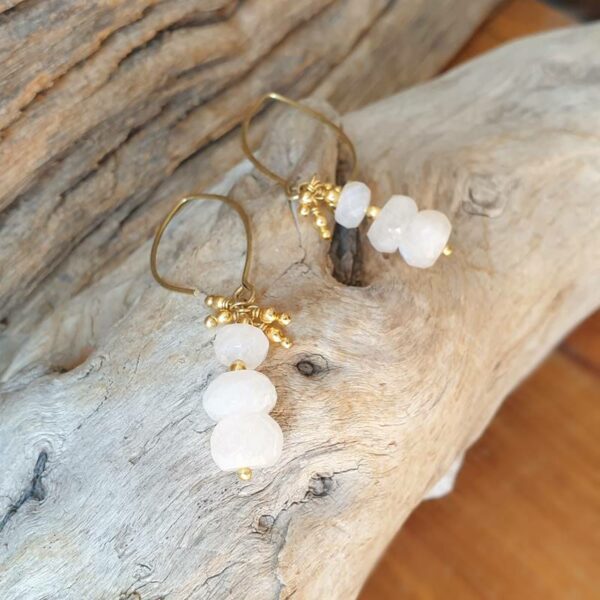 Boucles d'oreilles pierres de lune BOHO