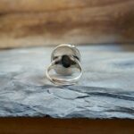 Bague ajustable turquoise argent Ö