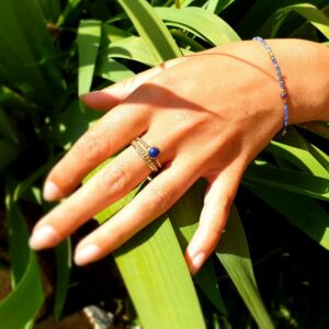 KOS goldener Lapislazuli-Ring