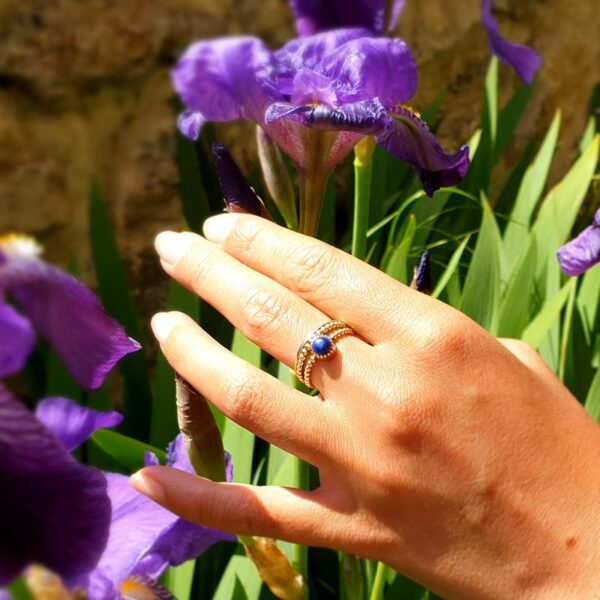 KOS gull lapis lazuli ring