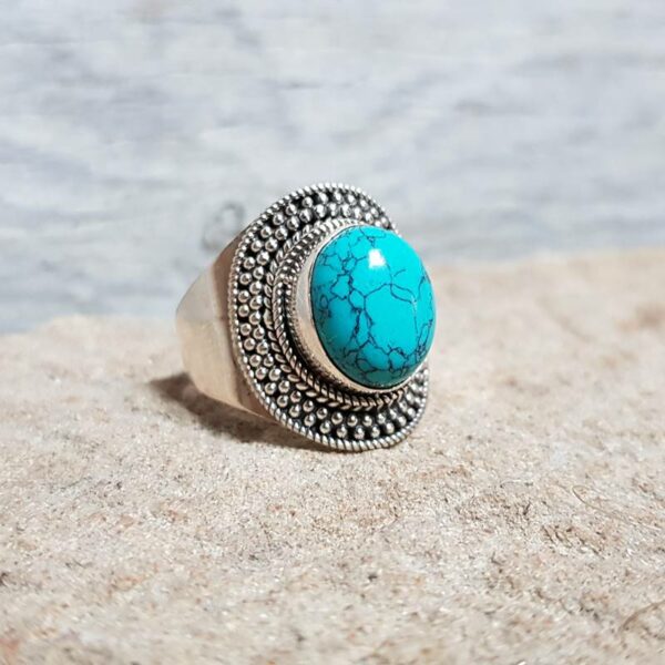 TIBET natuurlijke turquoise ring