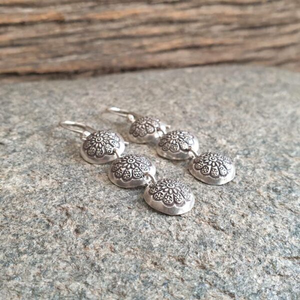 Silver FLOWER earrings