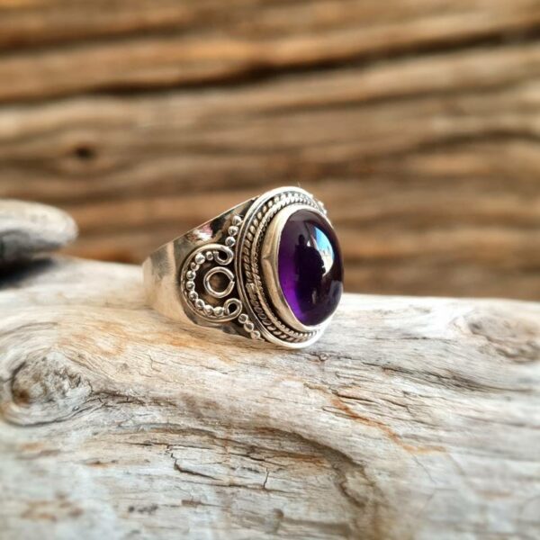 Bague amethyste argent