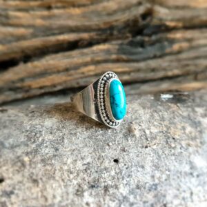 Natuurlijke turquoise ring
