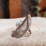 Bague larimar argent ÉVENTAIL