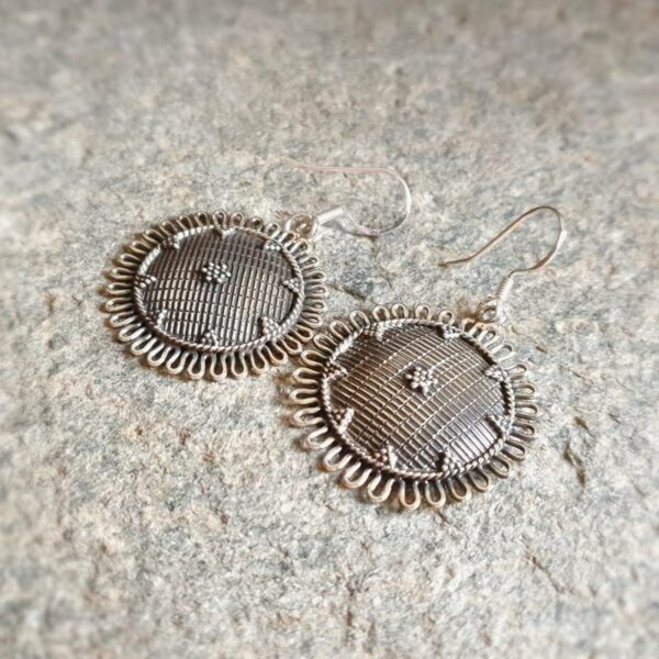 SOL ethnic silver earrings