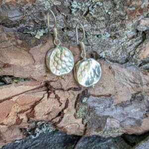 Boucles d'oreilles argent martelé