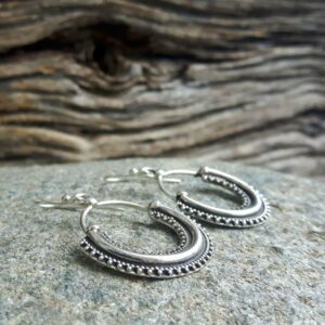 Silver boho earrings