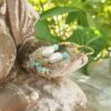 YLANG pearl and amazonite earrings