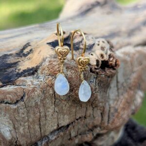 Boucles d'oreilles pierres de lune naturelles GOUTTES