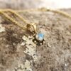 Fine golden moonstone necklace