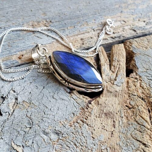 Pendentif labradorite argent PROTECTION