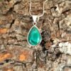 Pendentif malachite argent NATURE