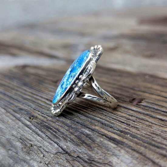 Bague Bohème Réglable Acier Argent Effet Martelé - Bijoux Des Lys Neuve Avec étiquettes