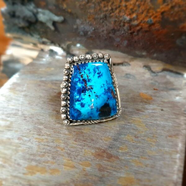 BOHEME silver chrysocolla ring