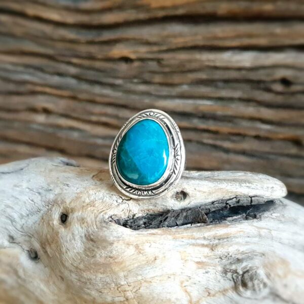 Bague en chrysocolle argent ajustable